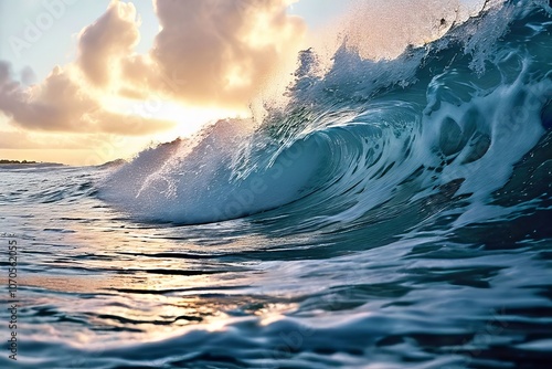 surf over reefs waves break over a reef the water churning and w photo