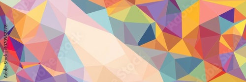 Abstract geometric triangle and polygon pattern with vibrant colors and interconnected lines, triangles, illustration