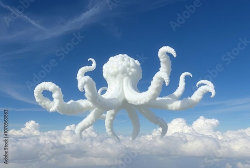 Cloud Octopus An eight armed octopus made from a cluster of tent