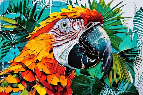 tropical themed collages creative art masterpiece intricate deta photo