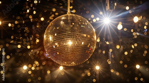 Gold disco ball
