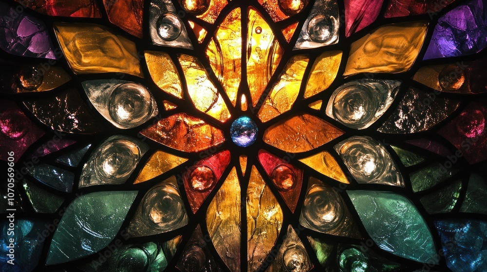 Colorful Stained Glass Window Colorful Stained Glass Window