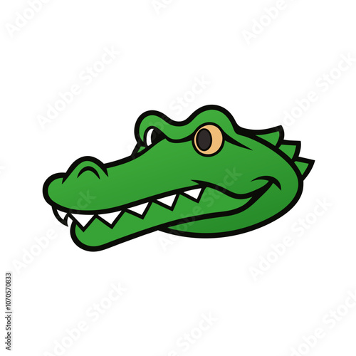 crocodile with a leaf