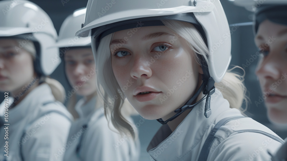portrait of a person in a helmet portrait of a person in a helmet