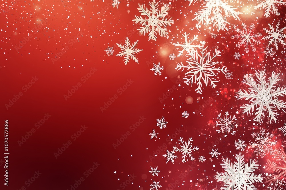 Elegant Christmas-themed vector illustration with red background, white snowflakes, and dark gradient backdrop, perfect for holiday posters or packaging. Elegant Christmas-themed vector illustration with red background, white snowflakes, and dark gradient backdrop, perfect for holiday posters or packaging.