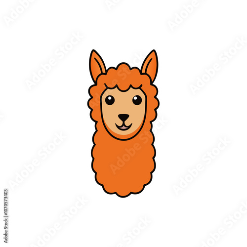 Alpaca head vector illustration