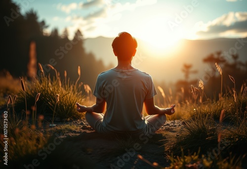 Discover Inner Peace Through Meditation at Sunrise photo