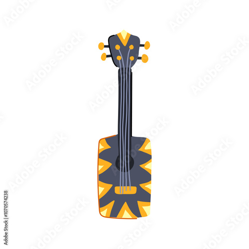 instrument ukulele cartoon. hawaii small, fun chords, plucking sound instrument ukulele sign. isolated symbol vector illustration
