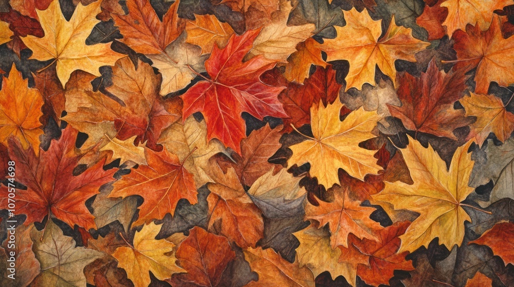 Autumn Leaves Watercolor Painting Autumn Leaves Watercolor Painting