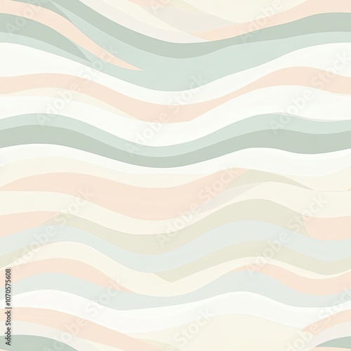 Abstract Background with Pastel-Colored Wavy Lines