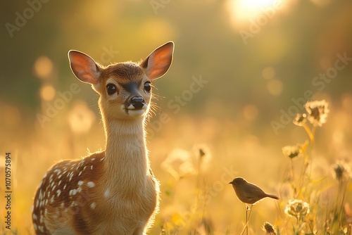 Fawns Gentle Gaze in Golden Sunlight