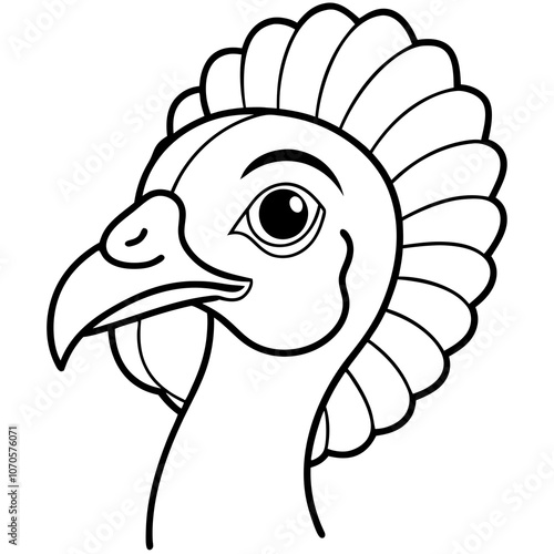 Turkey head vector illustration photo