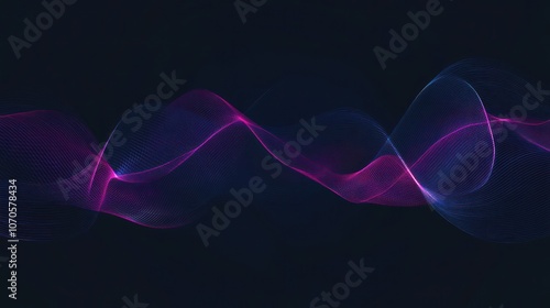 Abstract Flowing Lines in Purple and Blue