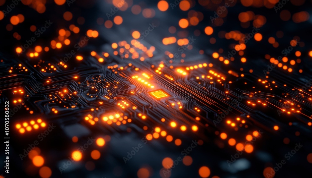 Abstract Circuitry Design on Factory Floor Abstract Circuitry Design on Factory Floor