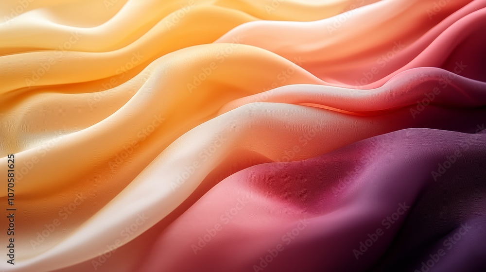 Soft Gradient Silk Fabric in Beautiful Colors Soft Gradient Silk Fabric in Beautiful Colors