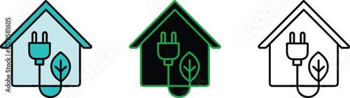 Green Energy Home Power Plug Efficiency Concept