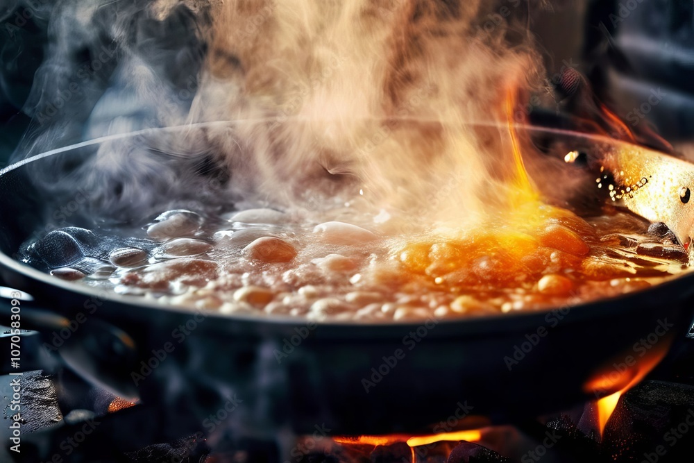boiling cooking food in rapidly bubbling hot water boiling cooking food in rapidly bubbling hot water