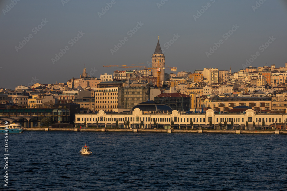 Istanbul, Turkey - November 2, 2024: Ferry on Istanbul. Beautiful Istanbul bosphorus landscape. Istanbul, Turkey Istanbul, Turkey - November 2, 2024: Ferry on Istanbul. Beautiful Istanbul bosphorus landscape. Istanbul, Turkey