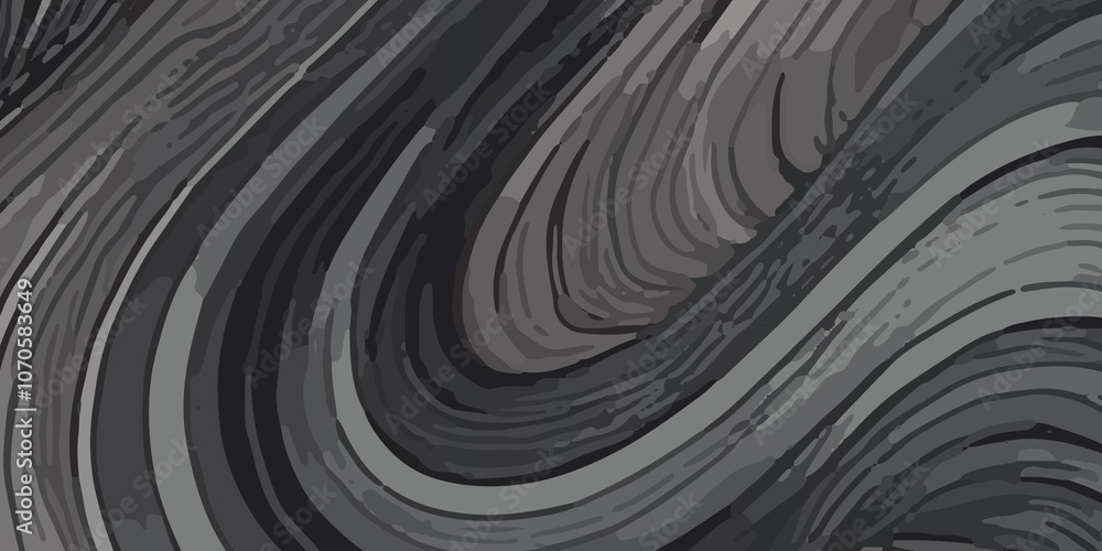 Abstract Grayscale Swirl Texture Modern. Dark Wavy Pattern Background High-Resolution Abstract Texture. Monochromatic Flowing Lines - Background, Dark Abstract Wave Pattern – Minimalist Grayscale