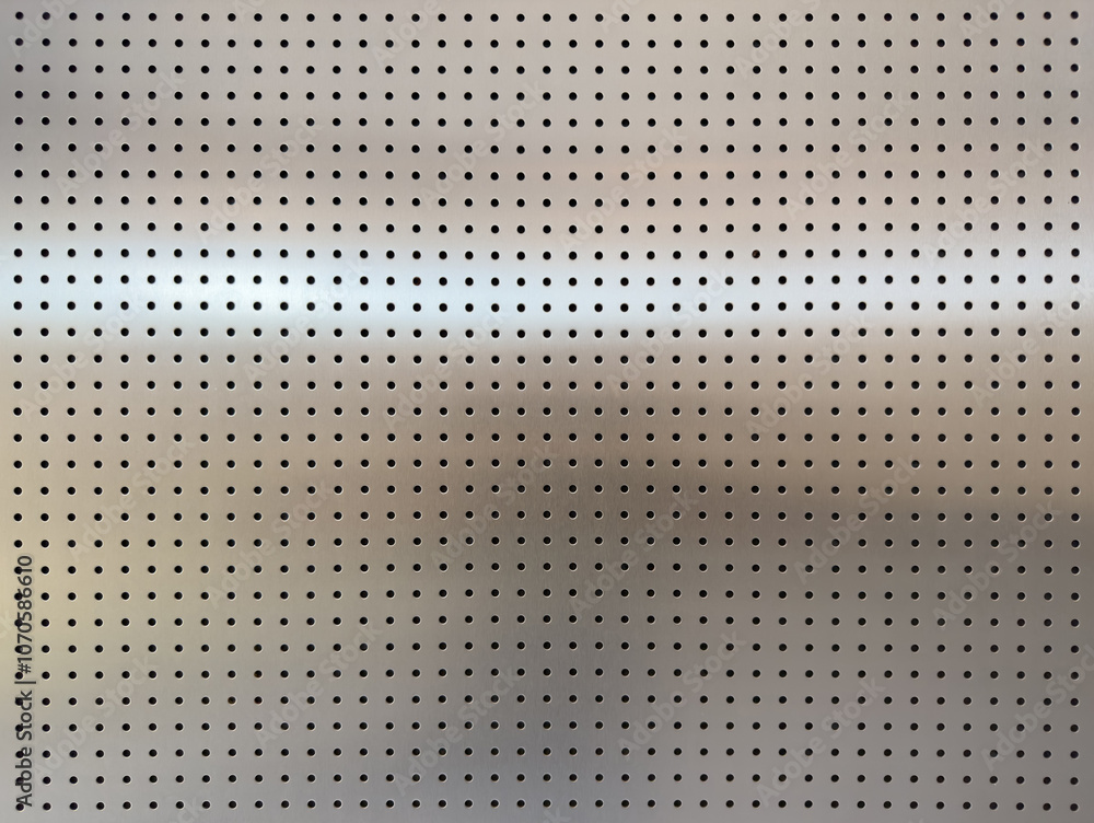 Close-up of Perforated Metallic Surface - Detailed Industrial Texture Close-up of Perforated Metallic Surface - Detailed Industrial Texture