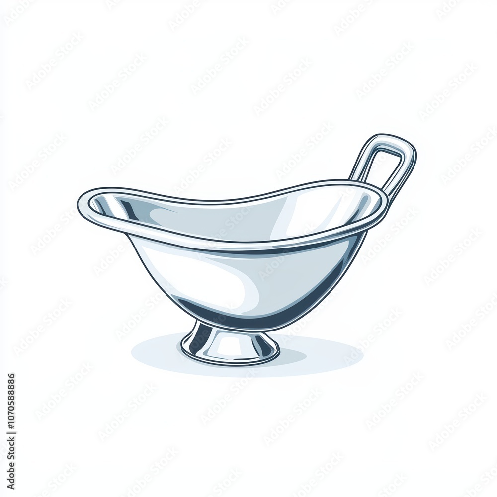 Stylish sauce boat, perfect for serving gravies or sauces, on a white isolated background. Stylish sauce boat, perfect for serving gravies or sauces, on a white isolated background.