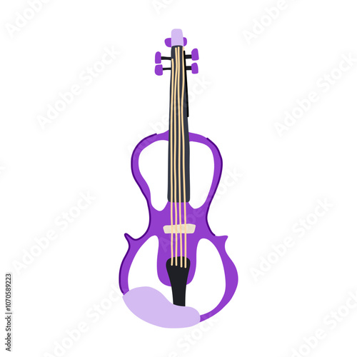 concert violin cartoon. notes practice, technique virtuoso, composition solo concert violin sign. isolated symbol vector illustration