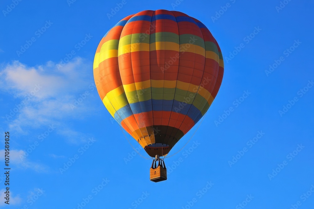 A colorful hot air balloon ascending into a bright blue sky, symbolizing freedom, creativity, and the achievement of new heights. A colorful hot air balloon ascending into a bright blue sky, symbolizing freedom, creativity, and the achievement of new heights.