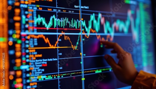Analyze stock market trends using data visualization techniques