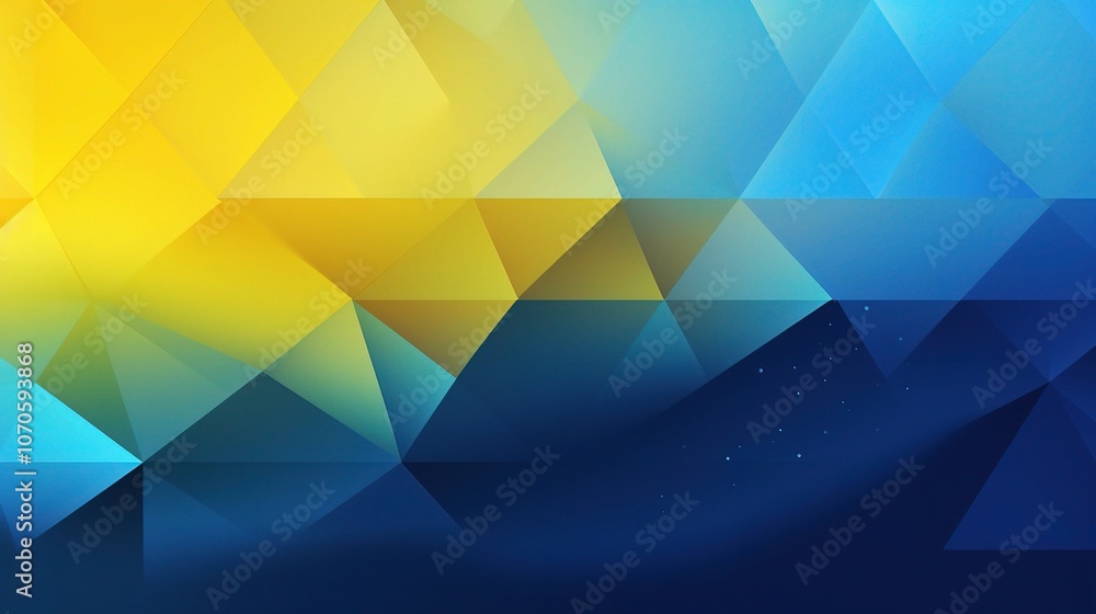Obraz premium Vibrant Abstract Geometric Background in Blue and Yellow