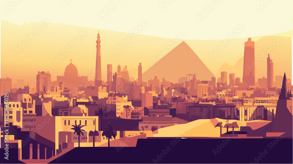 Cairo's Historic Architecture at Sunset.eps Cairo's Historic Architecture at Sunset.eps