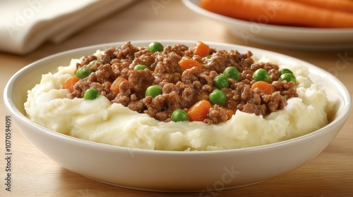 Hearty Meat and Vegetable Medley Over Mashed Potatoes photo