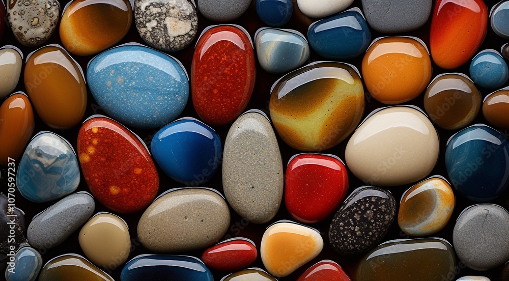 close up of colored beach stones, abstract stone background close up of colored beach stones, abstract stone background