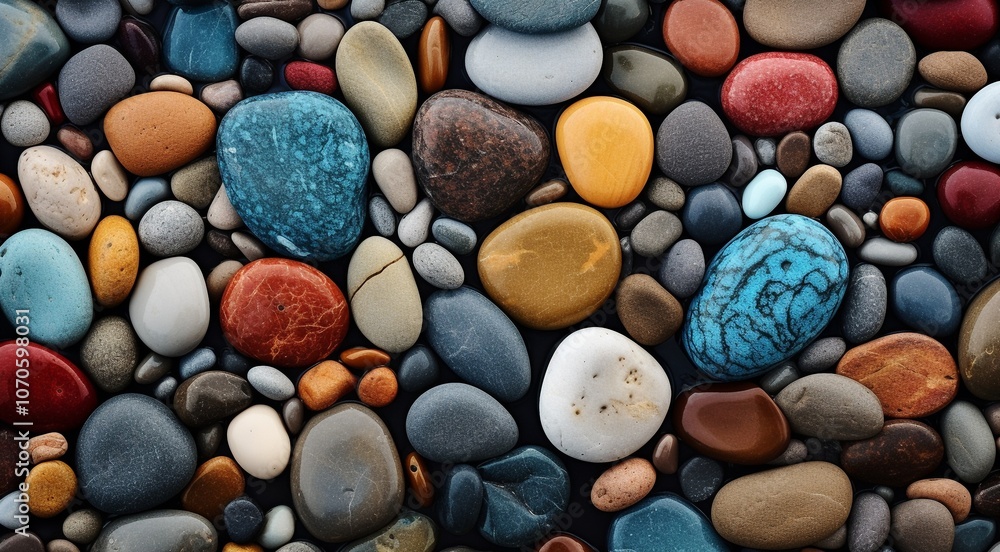 close up of colored beach stones, abstract stone background close up of colored beach stones, abstract stone background