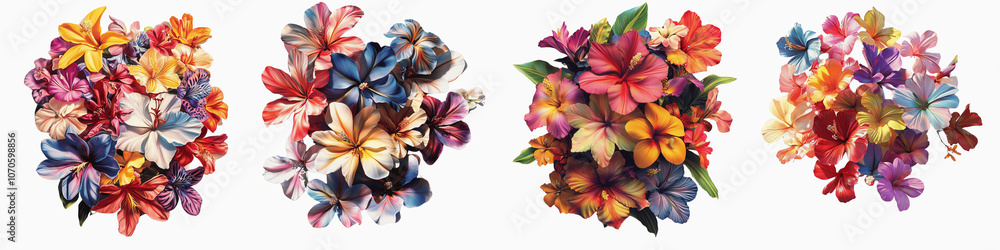 set of A flower pile high, red, blues, yellow fu, detailed petals and textures, corner layout, png file, petals and textures, a corner decoration, corner layout, on a transparent backgrounds set of A flower pile high, red, blues, yellow fu, detailed petals and textures, corner layout, png file, petals and textures, a corner decoration, corner layout, on a transparent backgrounds