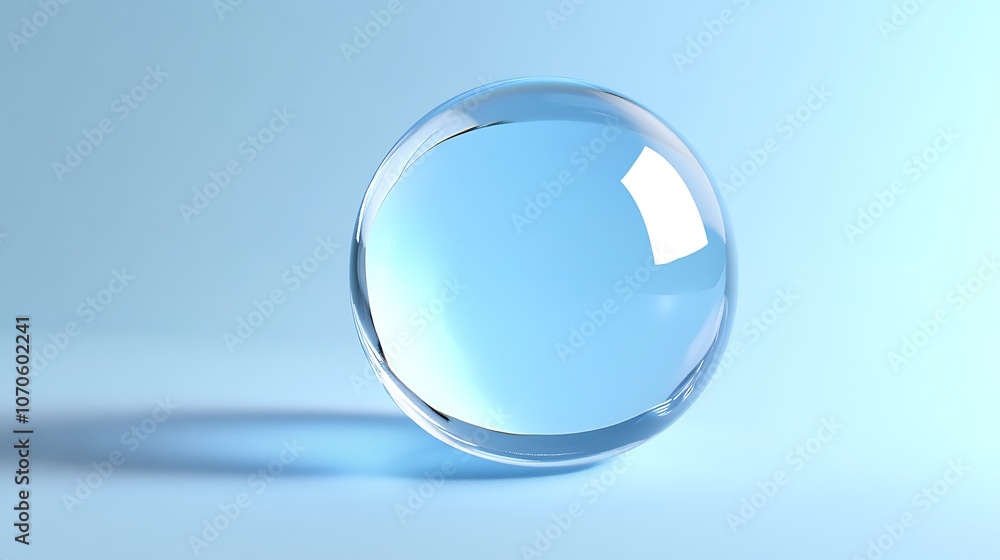 Water droplet style 3D 6.6 with a soft blue gradient background Water droplet style 3D 6.6 with a soft blue gradient background