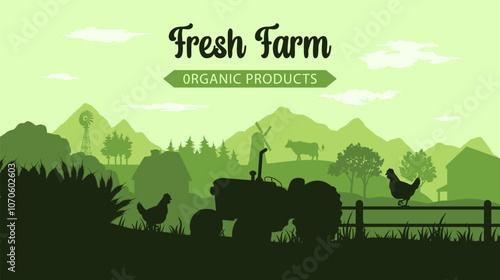 Fresh farm scene