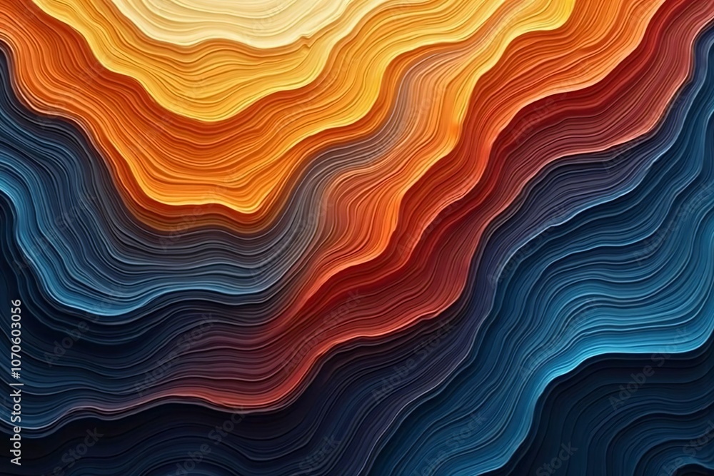 Vibrant Layered Abstract Gradient Waves with Bold Colors and Textured Detail for Modern Artistic Background Vibrant Layered Abstract Gradient Waves with Bold Colors and Textured Detail for Modern Artistic Background