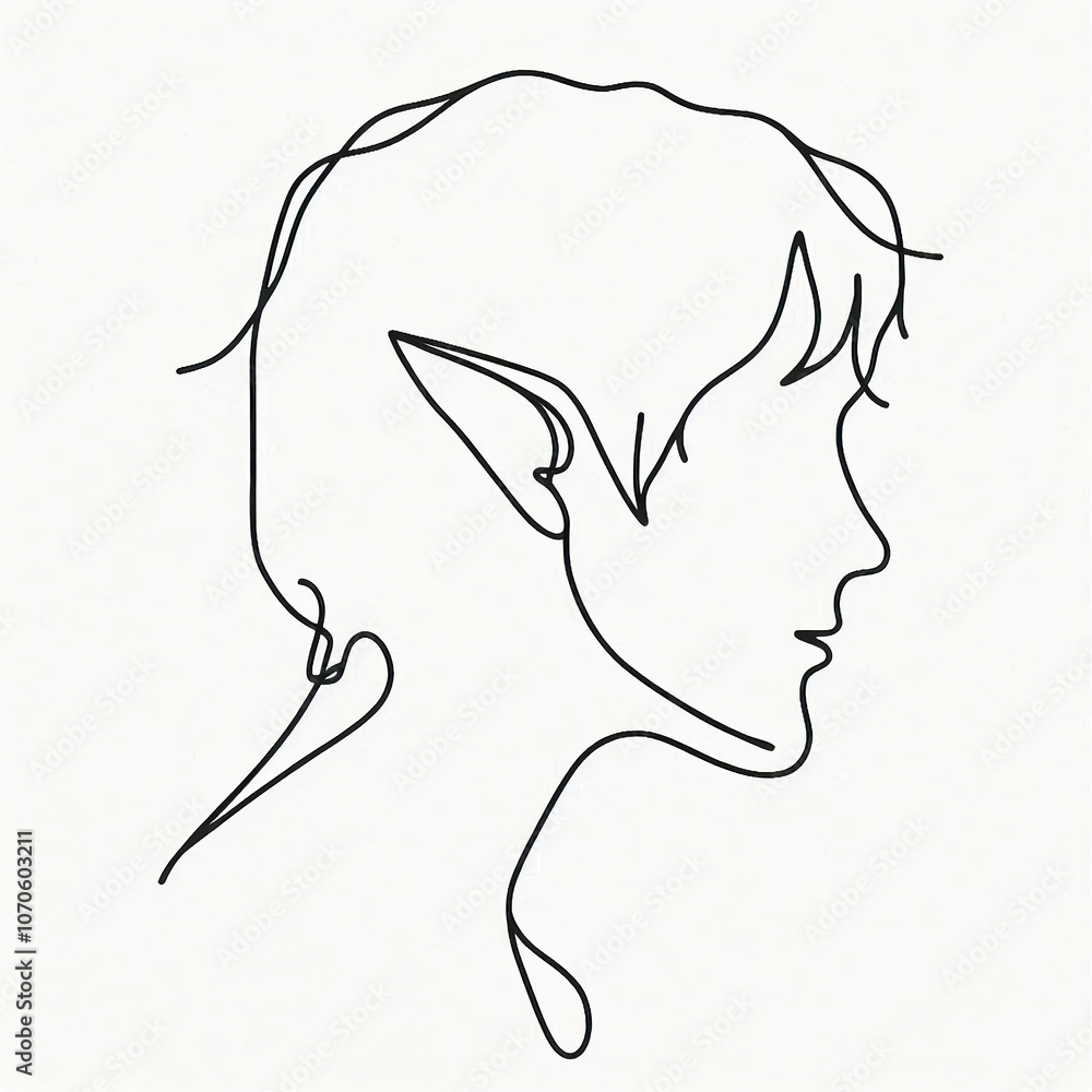 elf silhouette thin lines elf silhouette thin lines