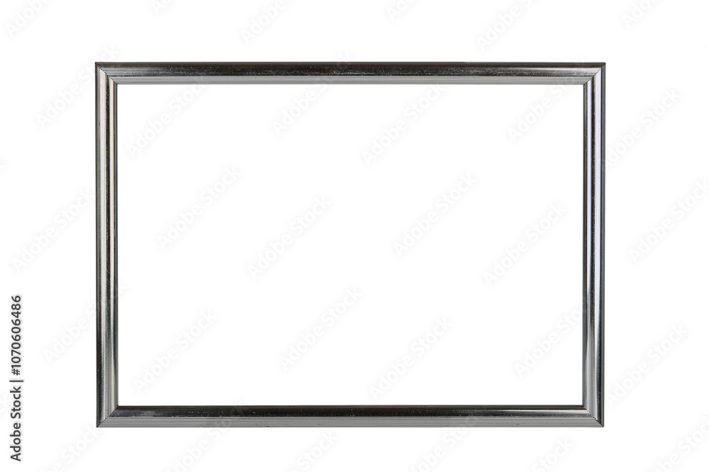 Metal photo frame isolated on white background with space for text. Metal photo frame isolated on white background with space for text.