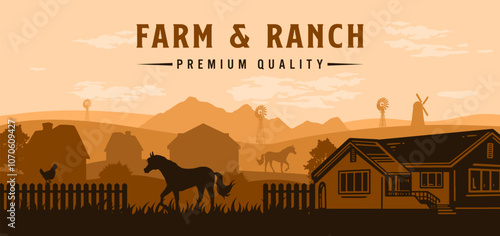 Farm and ranch landscape
