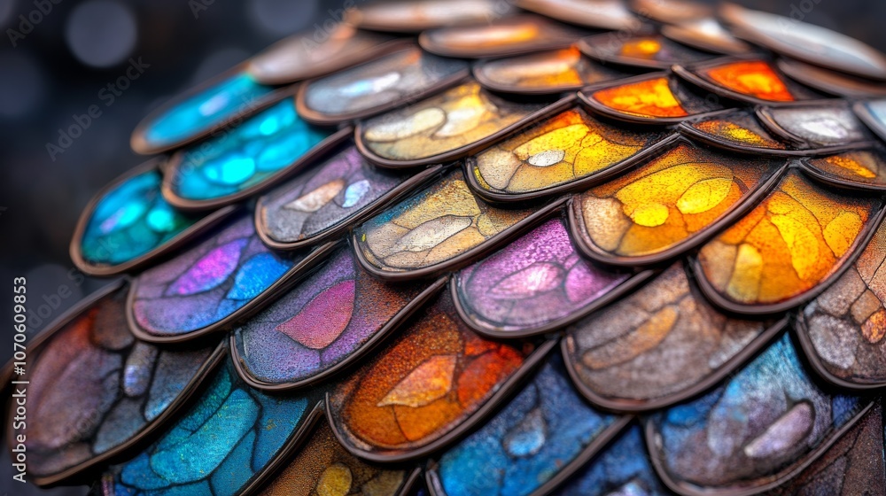 Colorful Abstract Scales Texture Background Jewel Tones Craftsmanship Colorful Abstract Scales Texture Background Jewel Tones Craftsmanship