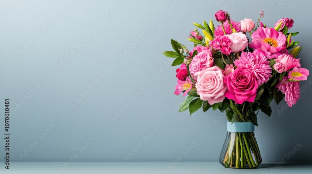 Vibrant Floral Arrangement in Modern Vase Vibrant Floral Arrangement in Modern Vase
