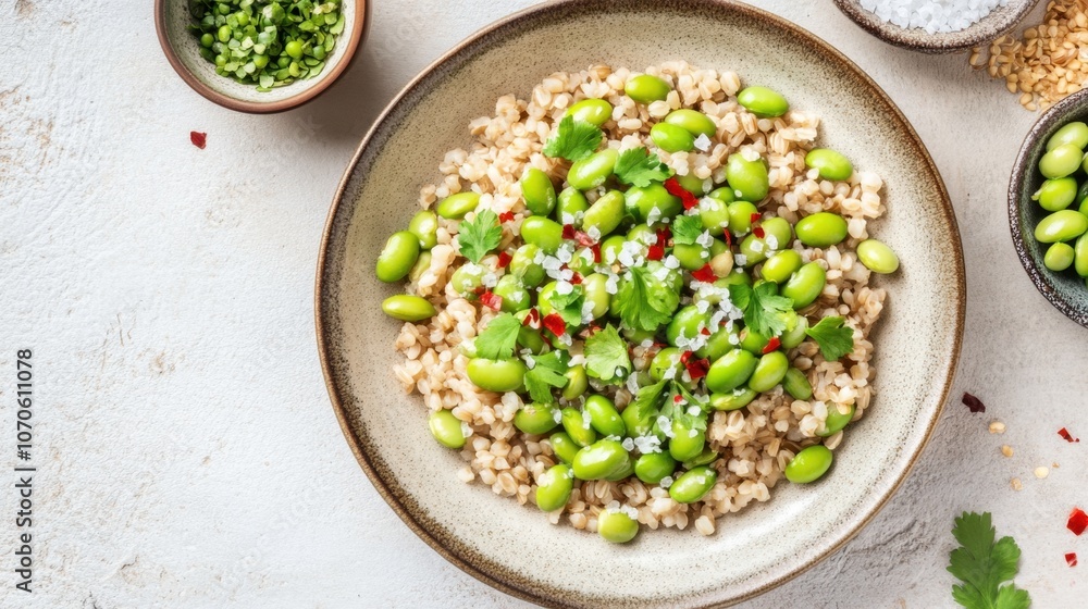 Fresh Edamame Salad with Herbs and Spices Fresh Edamame Salad with Herbs and Spices