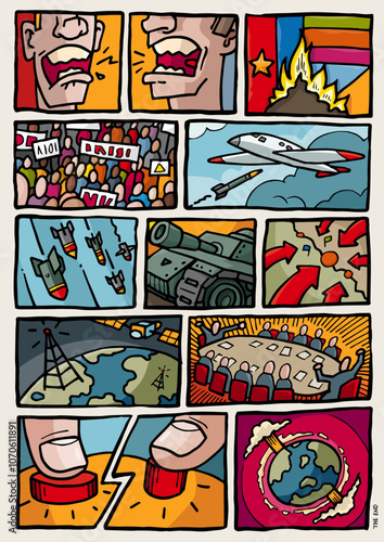 Bande dessinée THE END - Story-board de la fin du monde