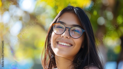 Joyful woman enjoying a fun and relaxing stroll in nature, promoting peace and a healthy mindset while embracing wellness and laughter during her outdoor adventure