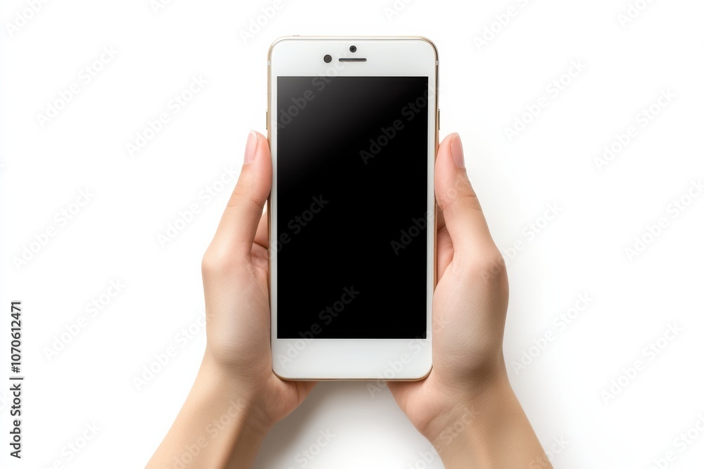 Blank Smartphone in Hand for Business Concept Display Blank Smartphone in Hand for Business Concept Display