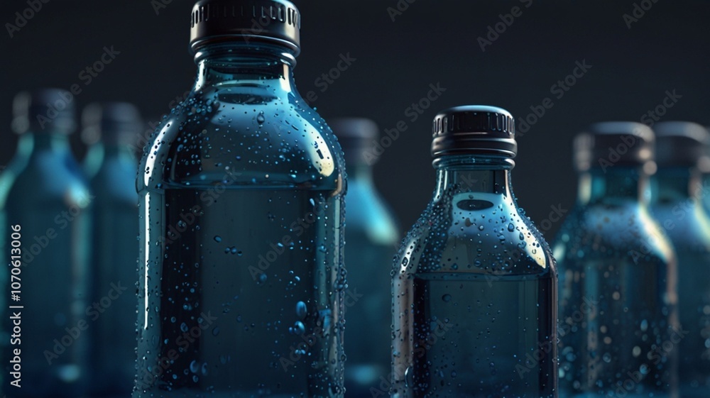 many bottles of water are on the table many bottles of water are on the table