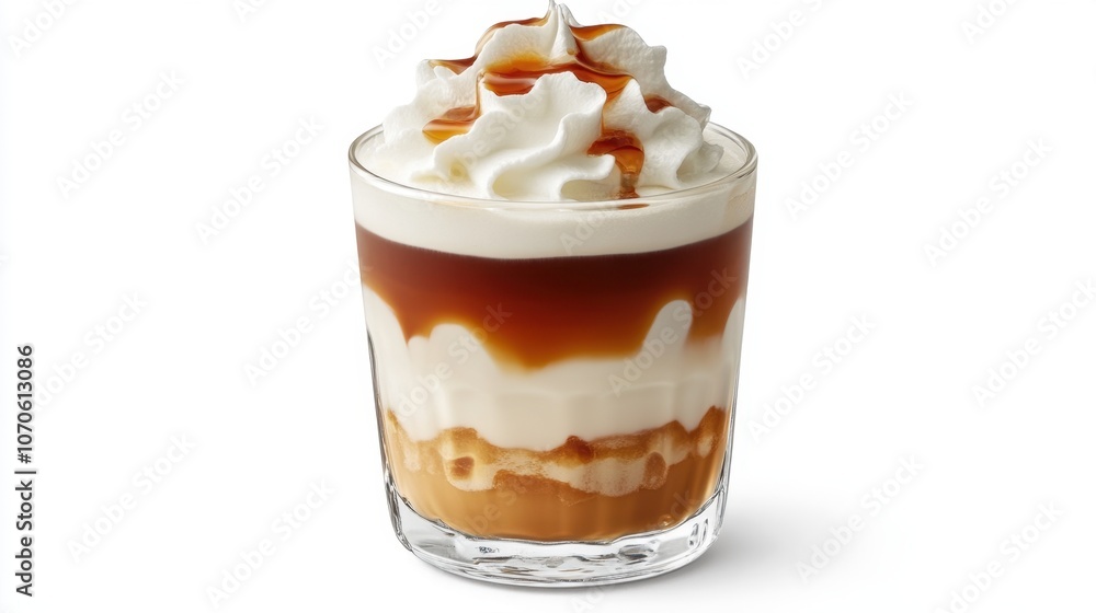 Creamy Dessert with Layers of Flavor and Topping Creamy Dessert with Layers of Flavor and Topping