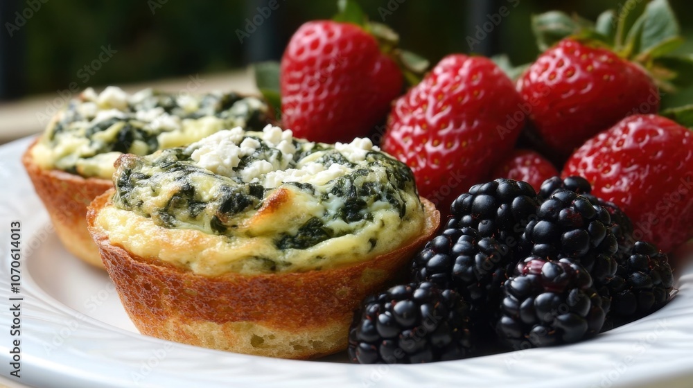 Savory Spinach Cups with Fresh Berries Plated Delight Savory Spinach Cups with Fresh Berries Plated Delight