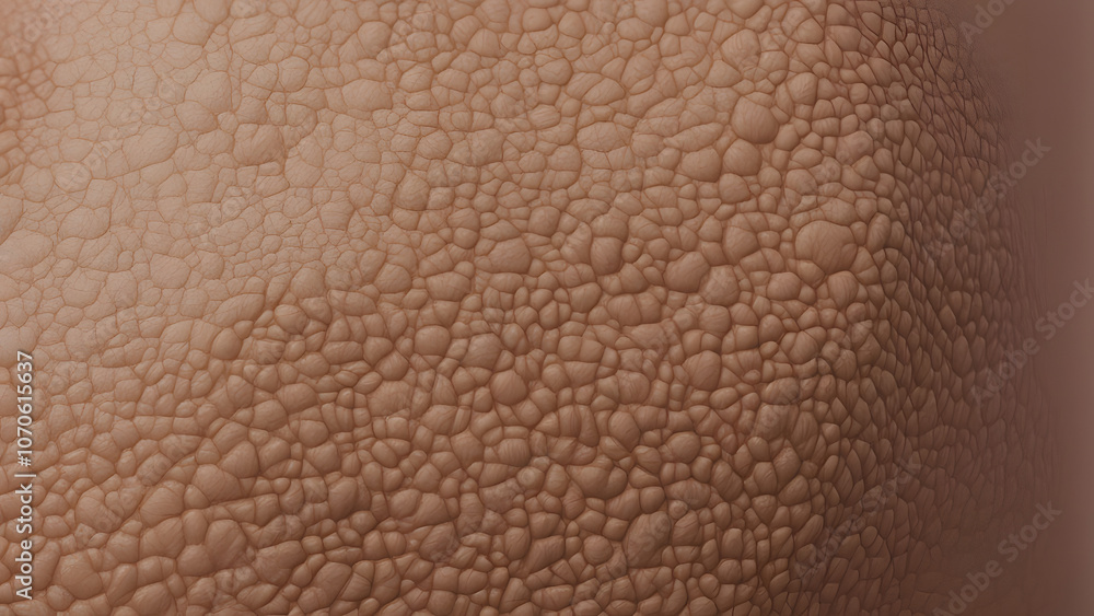 Detail shot of textured skin with visible stretch marks and soft light reflecting off the surface, AI Generated Detail shot of textured skin with visible stretch marks and soft light reflecting off the surface, AI Generated